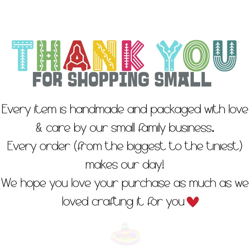 thank you for shopping small