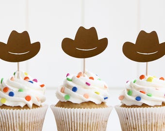 BIABISD 12 PCS Cowgirl Cupcake Toppers Glitter Horse Shoe