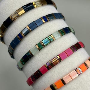 Glass beads bracelet | Colorful jewelry | Bracelet for teens | Stackable bracelet | Handmade jewelry | Gift for her | Boho bracelet Miyuki