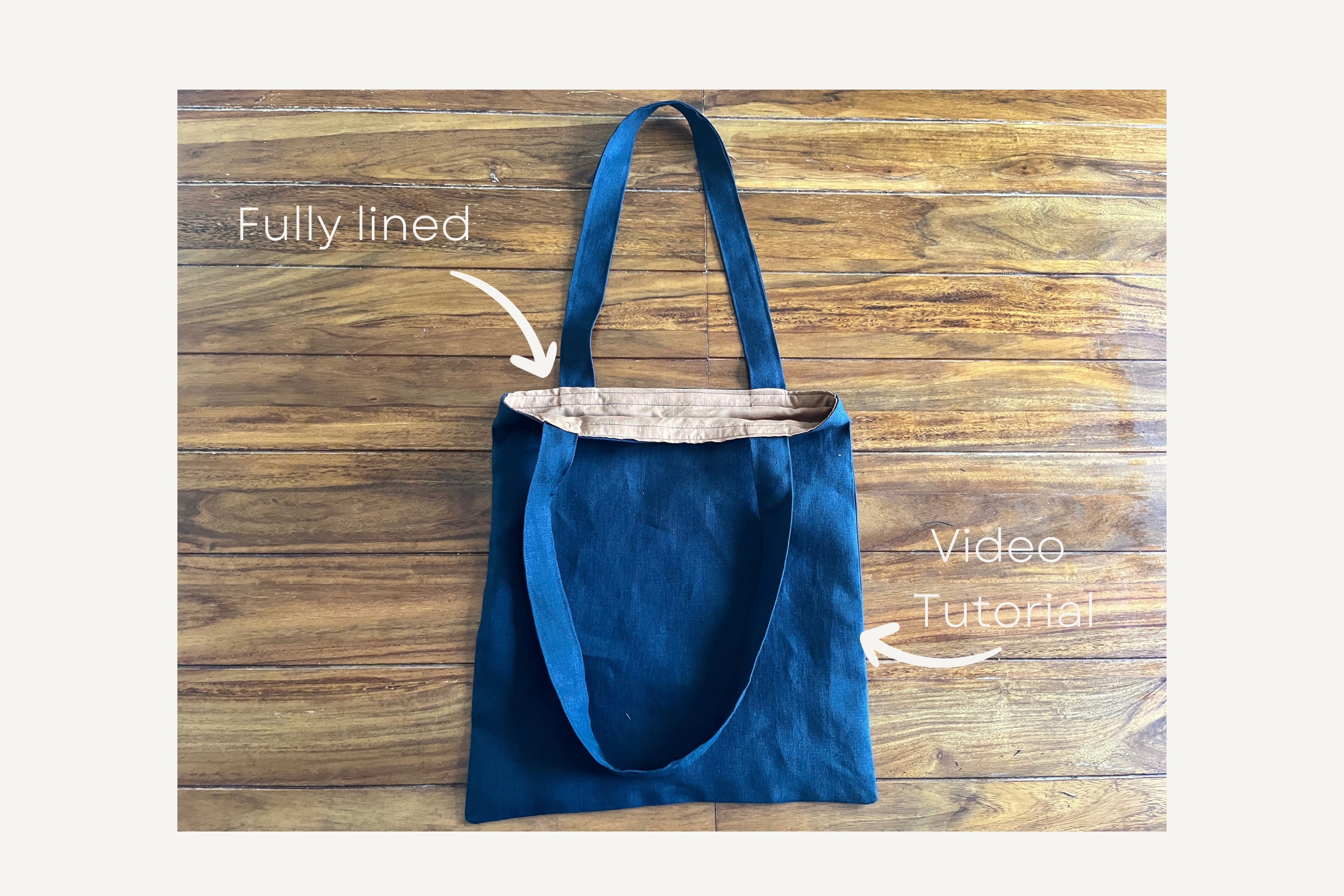 Lined Tote Bag - PDF Sewing Pattern - DIY - Etsy