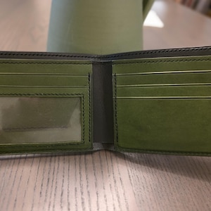 Cartera clásica plegable - Piel italiana de primera calidad - Tarjeteros con bloqueo RFID