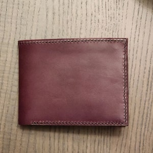 Cartera clásica plegable de piel italiana de plena flor