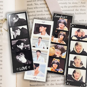 Marcapáginas laminados de Ateez, Kpop, fotomatón de famosos