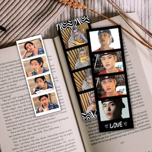 Marcapáginas de cartulina laminada al bies, Kpop Stray Kids, Ateez, BTS, NCT, Jungkook, Taehyung, fotomatón de celebridades