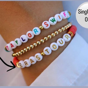 Taylor Swift Letter Bead Bracelets For Concert: Get Your Taylor Swift Letter  Bead Bracelets - Arbee Craft