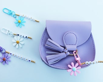 Personalized Girls Tassel Crossbody Purse | Custom Mini Purse | Little Girl Purse|Gift for Kids|Mini Shoulder Bag | Leather Toddler Purse