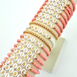 BRIDE TRIBE BRACELET, Bride Bracelet, Personalized Bracelet, Custom Bracelet, Elegant Bridal Friendship Bracelet, Anniversary Gifts,
