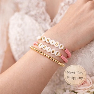 Bridesmaid Bracelet, Bridesmaid Gift, Bachelorette Party Gift Idea, Gift for Bridesmaid, Beaded Bracelet, Bride Bracelet, Hen party bracelet
