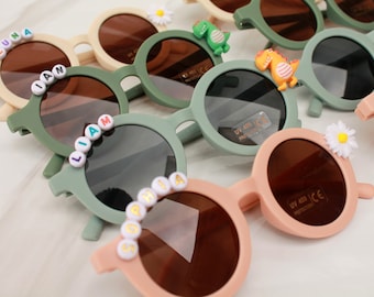 Customized Sunglasses Dinosaur and Daisy Design | Present for Toddlers | Gift for Children and Baby | Personalized Birthday Gift for Babies