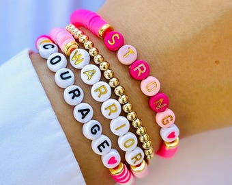 Breast Cancer Awareness Bracelet | Handmade Pink Bracelet | Breast Cancer Awareness Jewelry | Symbol of Support and Hope |Survivor Gift
