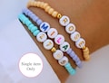 Glass Beads Bracelet, Personalized Custom Beaded Name Bracelets, Custom Glass Beaded Bracelets, Handmade Jewelry, friendship bracelets