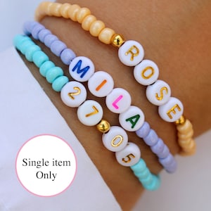 Glass Beads Bracelet Personalized Custom Beaded Name Bracelets Custom Glass Beaded Bracelets Handmade Jewelry Friendship Bracelets Etsy