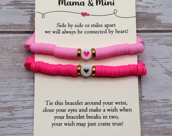 Mama and Mini Bracelet Set,Mommy and Me Matching Bracelets,Mama and Baby Cub Matching Gift,Parent Child Love and Friendship