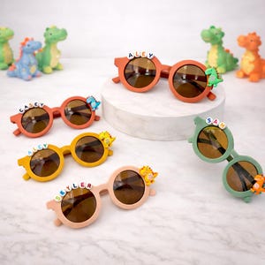 Personalized Dinosaur Sunglasses, Personalized Boy Sunglasses, UV400 Protection Glasses, Birthday Gift for Boy, Boys Gifts,Baby Showers Gift