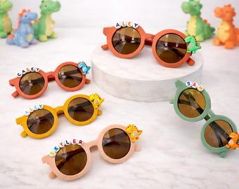 Personalized Dinosaur Sunglasses, Personalized Boy Sunglasses, UV400 Protection Glasses, Birthday Gift for Boy, Boys Gifts,Baby Showers Gift