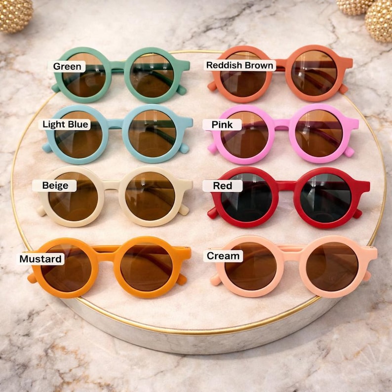 Kids sunglass Party Favor, Bulk Order Kids Sunglasses, Customized Sunglasses Dinosaur and Daisy Design, Kids Birthday gift, Name Sunglasses, image 3