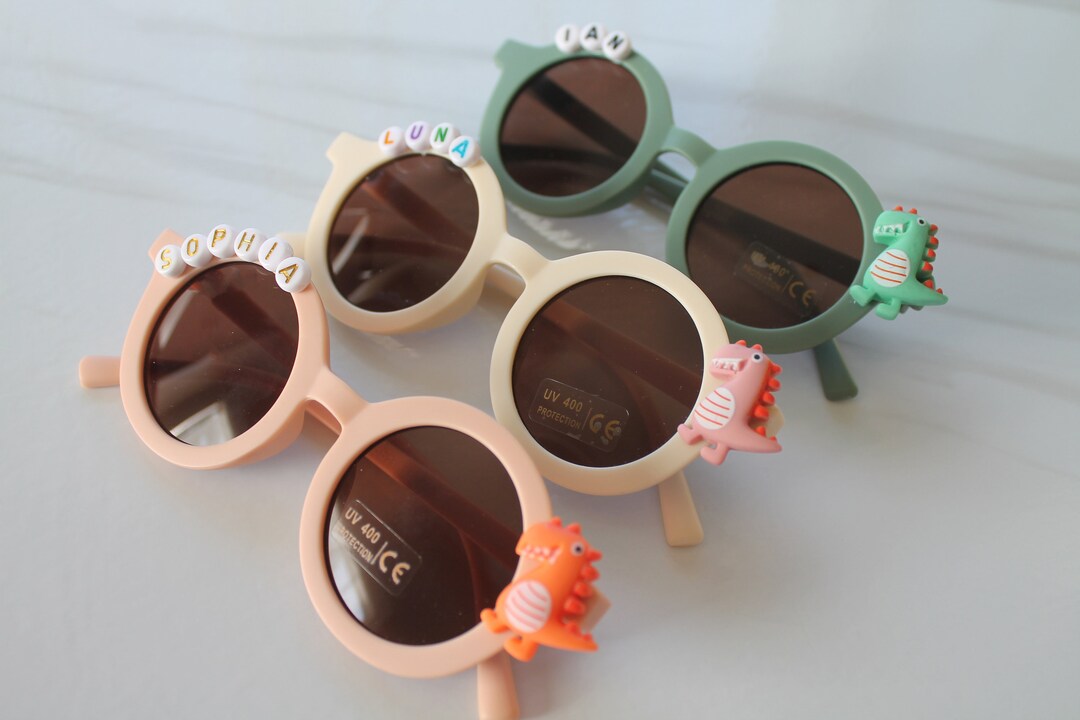 Personalized Dinosaur Sunglasses, Personalized Boy Sunglasses, UV400