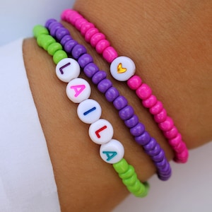 Glass Beads Bracelet, Personalized Beaded Name Bracelets, Custom Bracelets, Handmade Bracelets, friendship bracelet, beaded bracelet