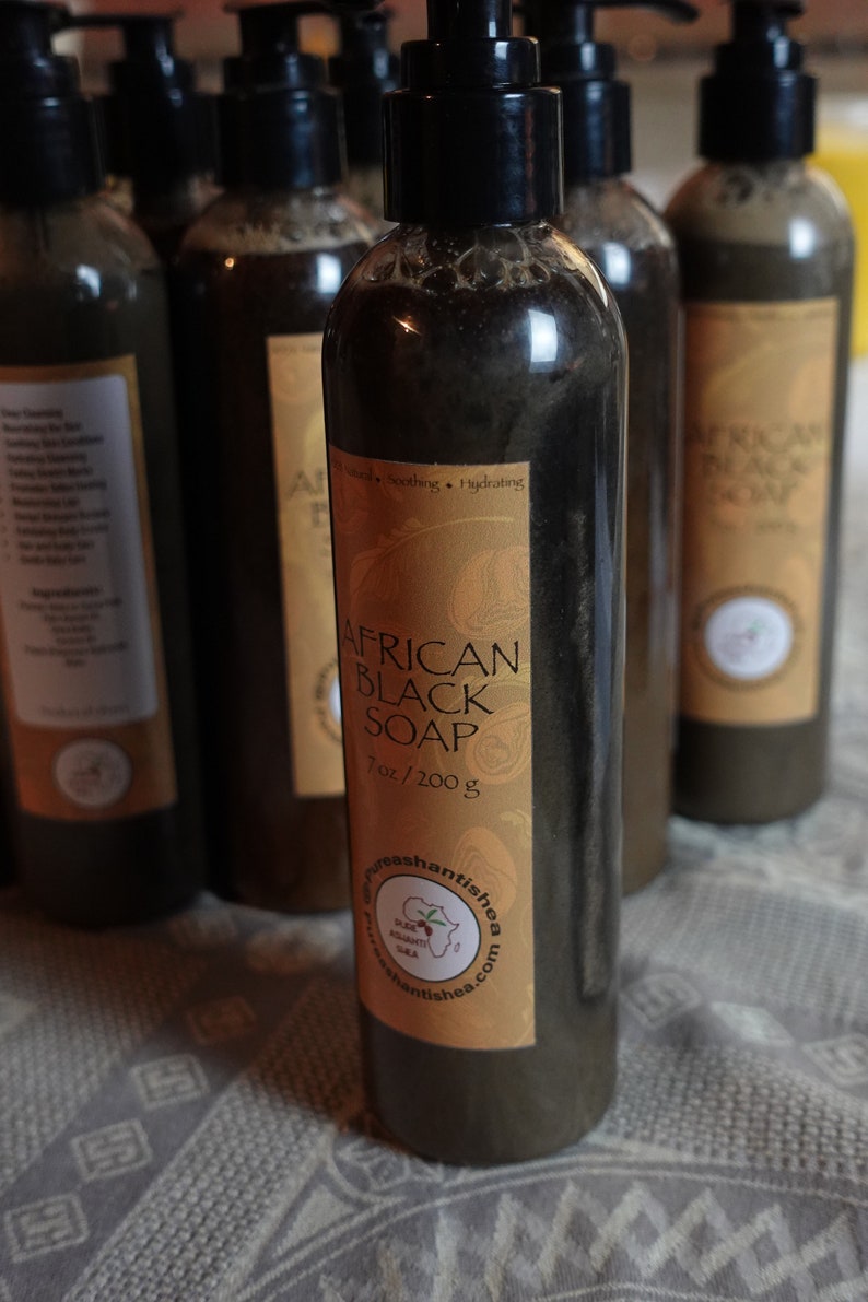 100 Natural African Black Soap From Ghana Liquid Black Soap Etsy