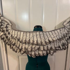 Crocheted Winged Shawl