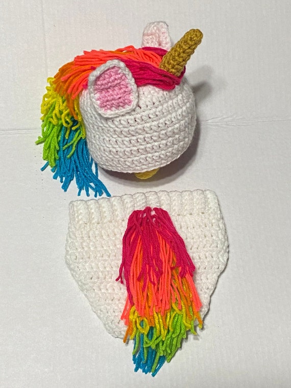 Crochet Newborn Unicorn Costume Unicorn Crochet Baby Outfit