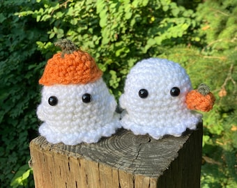 Crochet pumpkin ghost set