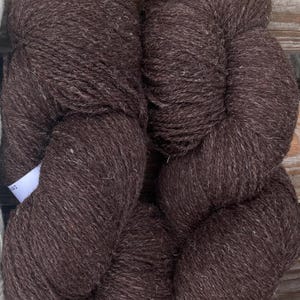 2-ply sock weight yarn spun 100% Natural colour yarn, Sheep wool yarn, Lace 8/2 wool yarn, Knitting yarn (color: BROWN)