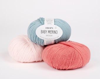 Baby Merino Wool Yarn, Extra Fine Softness (Superwash, 50g Skein)