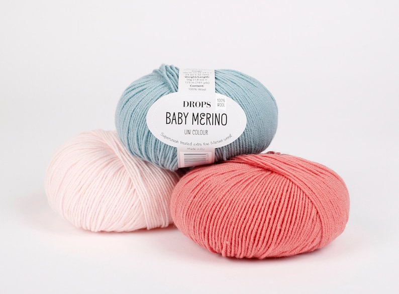 Baby Merino Wool Yarn, Extra Fine Softness (Superwash, 50g Skein) image 1