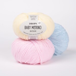 Baby Merino Wool Yarn, Extra Fine Softness (Superwash, 50g Skein) image 2