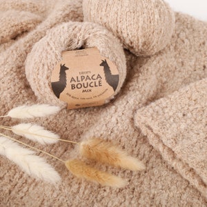 Filato DROPS Alpaca Bouclé, Filato effetto Lovely, Lana per maglieria Loopy, Capelli per bambole, creazione di giocattoli, Lana ad anello arricciata, 50 g