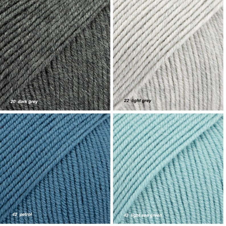 Baby Merino Wool Yarn, Extra Fine Softness (Superwash, 50g Skein) image 5