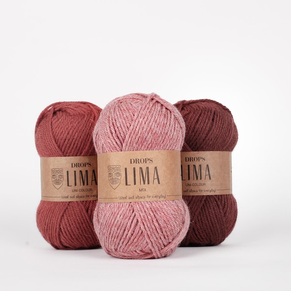 Alpaca Yarn Drops Lima Alpaca Scarf Yarn Art Yarn Alpaca Natural Fiber Winter Yarn Wool Yarn 50g