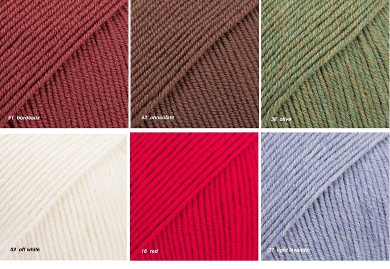 Baby Merino Wool Yarn, Extra Fine Softness (Superwash, 50g Skein) image 8