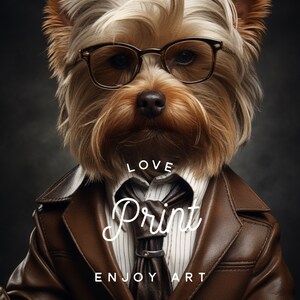 Yorkie in a suit