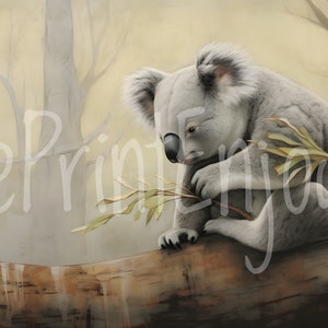 Koala Kunst digitaler Download Koala Bär Wand Kunst Wohnkultur