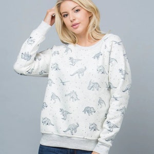 UNISEX Dinosaur Sweatshirt, Casual Wear, Unique Gift For Dinosaur Lover Available Sizes S, M, L, XL