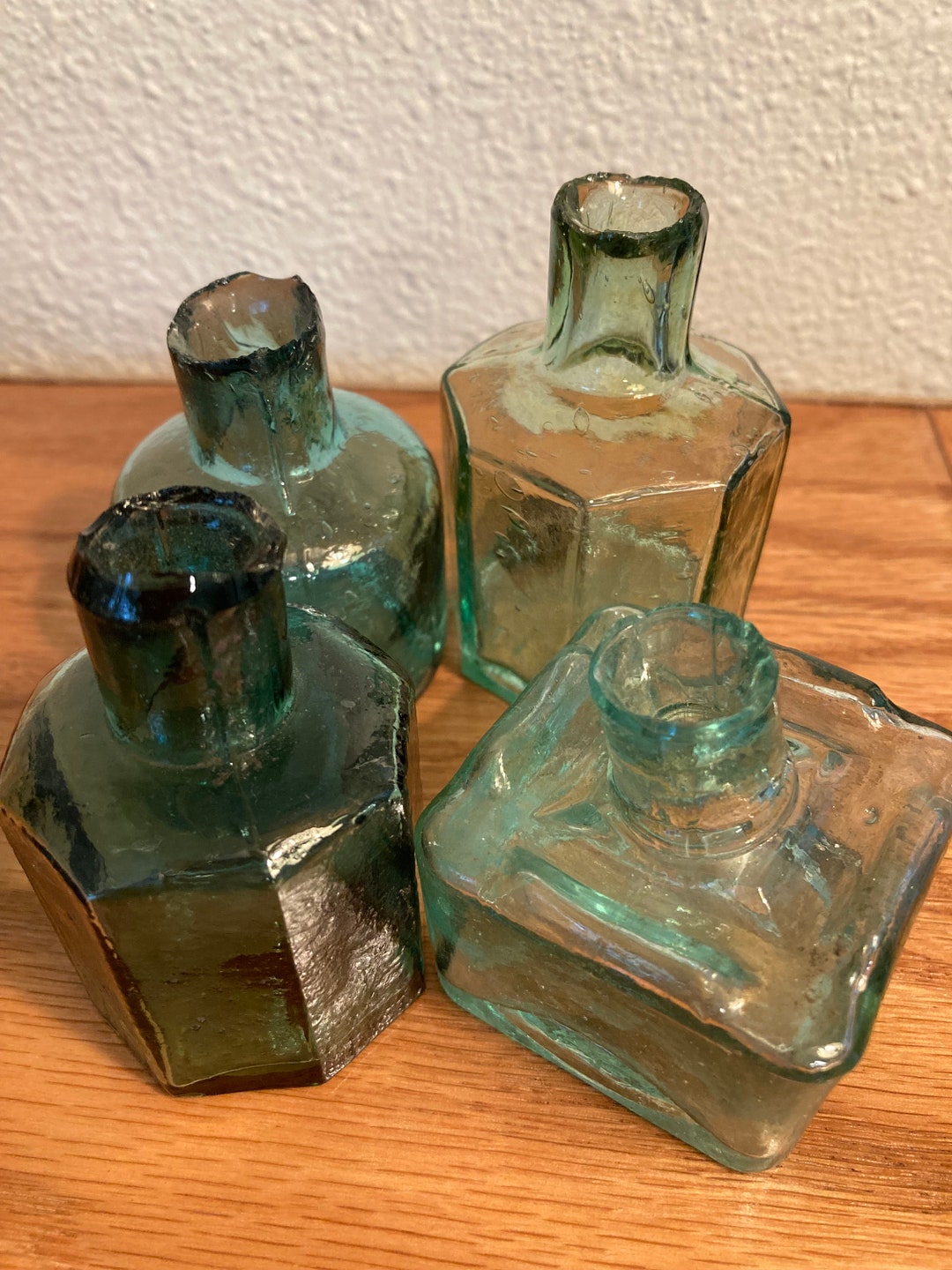 Antique Glass Ink Bottles Etsy