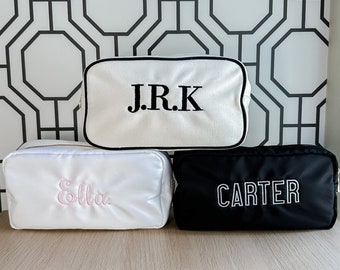 Personalised Nylon Cosmetic Toiletry Bag | Toddler Embroidered Toiletry Bag | Travel Pouch | Personalized Makeup Bag | Bridesmaids Gifts |