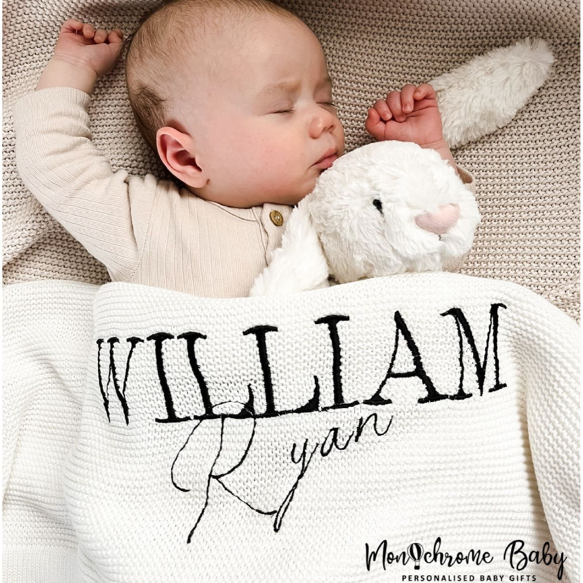 Customized Blanket Black Receiving Blankets Monogrammed Baby