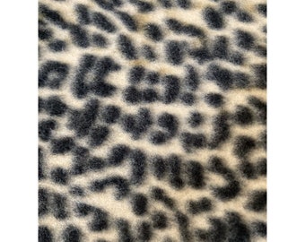 Animal Print 54” Width X 1.75 Yards Fleece Fabric Black Brown Gold