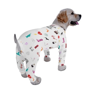 SWIFT DOG Pajama A Lot Going On 4-Way Stretch Pajamas for all sizes, S-4XL, Pet Halloween Puppy Costume, Christmas Gift for Dog Lovers
