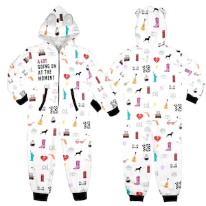 BIG KIDS Onesie Swift Dreams Tortured Sleeper Inspired Flannel Pajamas, PREMIUM Cozy Sweet Dream Boys Girls PJs, Xmas Pajama Sleepwear