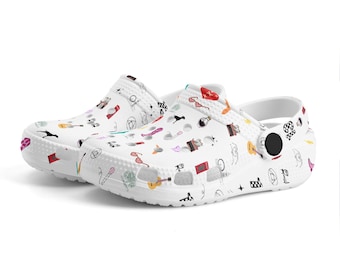 SWIFT BEACH Kids Slides: Eras Tour Life of A Showgirl Pop Music Pattern Crocs