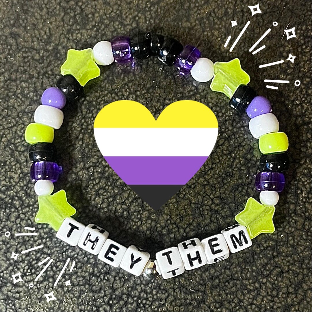 Nonbinary | Kandi Single | Kandi Bracelet | Raver Accessories - Etsy