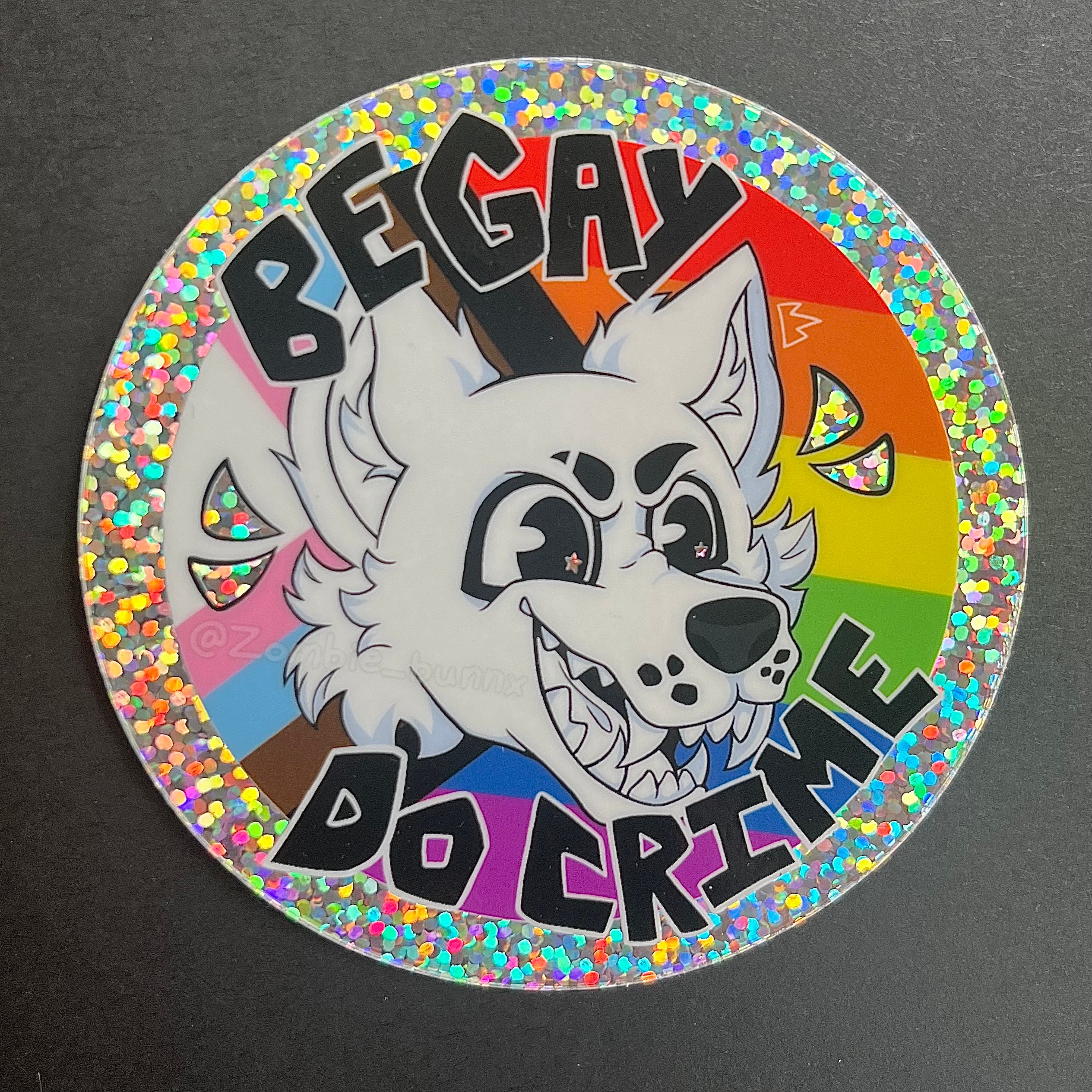 Be Gay Do Crime Furry Sticker 3x3 Glitter Sticker - Etsy