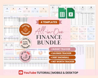Personal Finance Tracker Net Worth Calculator Spreadsheet Monthly Budget Tracker Google Sheets Savings Challenge Excel Debt Payoff Tracker