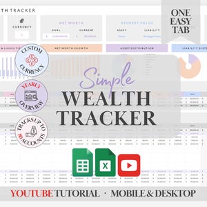 Personal Finance Template Excel Budget Spreadsheet Money Management Debt Asset Tracker Financial Planning Tool Net Worth Investment Tracker