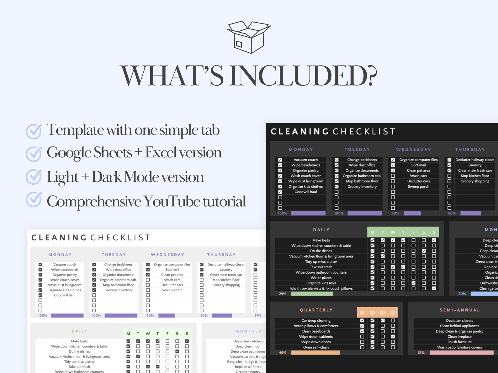 Cleaning Planner Google Sheets ADHD Cleaning Schedule Printable ...