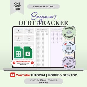 Excel Debt Spreadsheet Avalanche Debt Tracker Mortgage Payoff Calculator Excel Debt Payoff Google Sheets Debt Planner Loan Tracker Debt Free